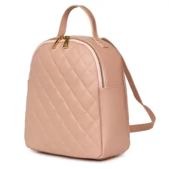 Rucsac din piele matlasata Mateo roz imagine