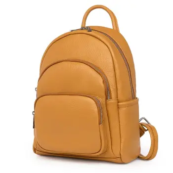 Rucsac din piele naturala Alghero coniac imagine