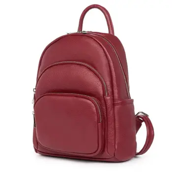 Rucsac din piele naturala Alghero grena imagine