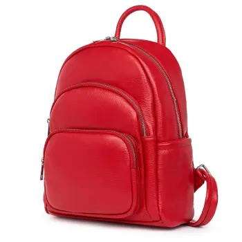 Rucsac din piele naturala Alghero rosu imagine