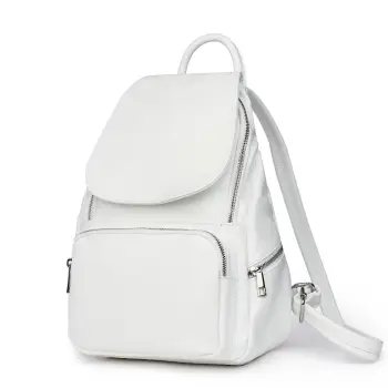 Rucsac din piele naturala Amadeus alb imagine