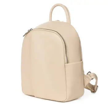 Rucsac din piele naturala Angelo crem imagine