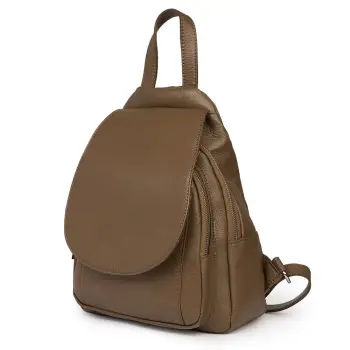 Rucsac din piele naturala Dante bej imagine