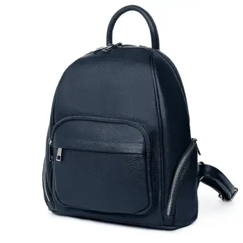 Rucsac din piele naturala Enzo bleumarin imagine