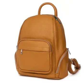 Rucsac din piele naturala Enzo coniac imagine