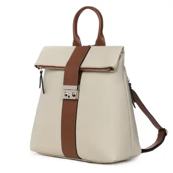 Rucsac din piele naturala Manuel gri imagine