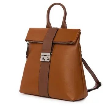 Rucsac din piele naturala Manuel maro imagine