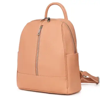 Rucsac din piele naturala Silvio roz imagine