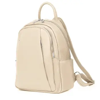 Rucsac din piele naturala Thomas crem imagine