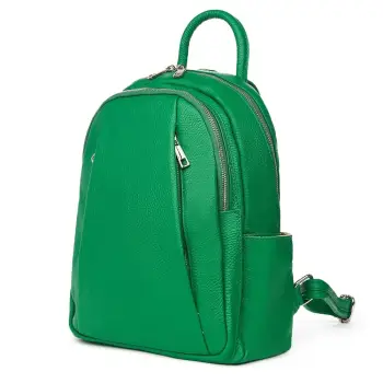 Rucsac din piele naturala Thomas verde imagine