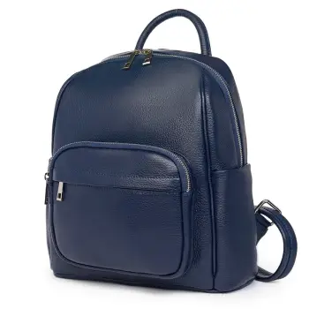 Rucsac din piele naturala Vicenzo bleumarin imagine