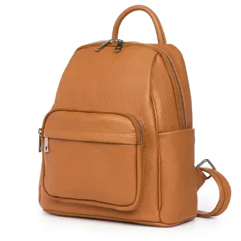 Rucsac din piele naturala Vicenzo coniac imagine