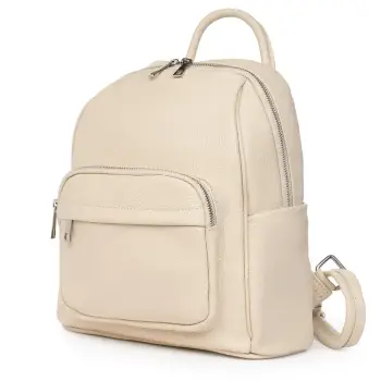 Rucsac din piele naturala Vicenzo crem imagine