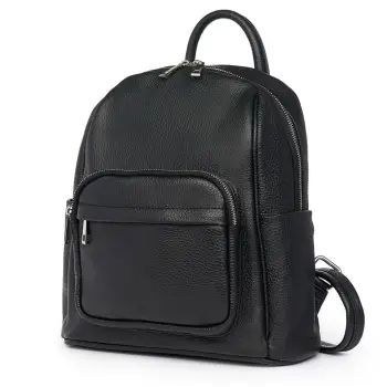 Rucsac din piele naturala Vicenzo negru imagine