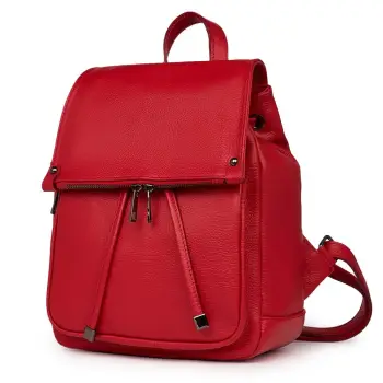 Rucsac piele naturala Jimmy rosu imagine