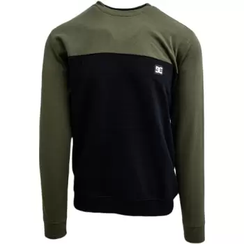 Bluza barbati Dc Shoes Rebel Crew Block 3 Greenblack EDYFT03456-XCCK imagine