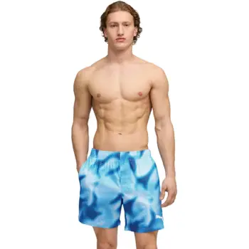 Pantaloni scurti barbati Puma Swim Men Printed Rasterized Mid Short 94751502 imagine