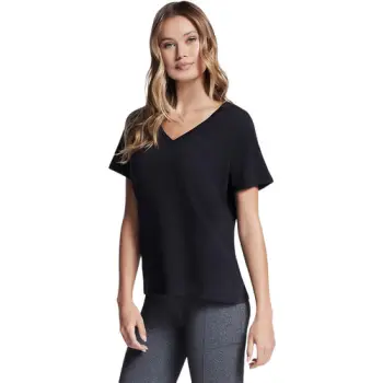 Tricou femei Skechers Pima V-Neck Tee TP130-BLK imagine