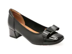 Balerini EPICA negri, 1D5570, din piele naturala imagine