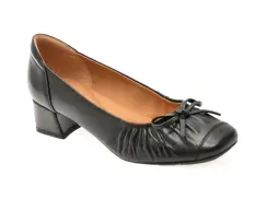 Balerini EPICA negri, 1D5598, din piele naturala imagine
