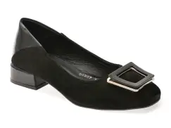 Balerini EPICA negri, 3510027, din piele intoarsa imagine