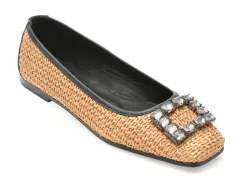 Balerini EPICA negri, 97574, din material textil imagine