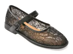 Balerini EPICA negri, V732G26, din material textil imagine