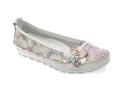 Balerini FLAVIA PASSINI albi, 127, din piele naturala imagine