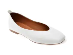 Balerini FLAVIA PASSINI albi, 2480, din piele naturala imagine