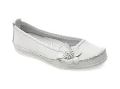 Balerini FLAVIA PASSINI albi, 2560, din piele naturala imagine