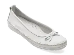 Balerini FLAVIA PASSINI albi, 2565, din piele naturala imagine