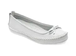 Balerini FLAVIA PASSINI albi, 2565, din piele naturala imagine