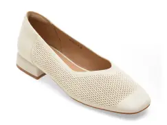 Balerini FLAVIA PASSINI albi, 6029, din piele naturala imagine