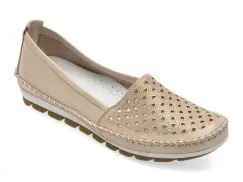 Balerini FLAVIA PASSINI aurii, 128, din piele naturala imagine