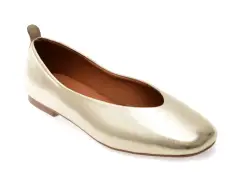 Balerini FLAVIA PASSINI aurii, 2480, din piele naturala imagine