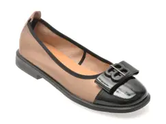 Balerini FLAVIA PASSINI aurii, V732G22, din piele naturala imagine