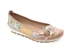 Balerini FLAVIA PASSINI bej, 127, din piele naturala imagine