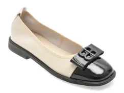 Balerini FLAVIA PASSINI bej, V732G22, din piele naturala imagine