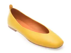 Balerini FLAVIA PASSINI galbeni, 2480, din piele naturala imagine