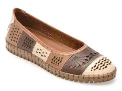 Balerini FLAVIA PASSINI maro, CS5206, din piele naturala imagine