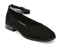 Balerini FLAVIA PASSINI negri, G11, din piele intoarsa imagine