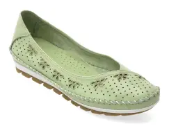Balerini FLAVIA PASSINI verzi, 2666, din piele naturala imagine