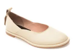 Balerini GOLD DEER bej, 3891024, din piele naturala imagine