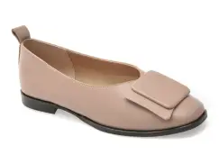 Balerini GOLD DEER gri, 420729, din piele naturala imagine