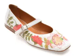 Balerini GRYXX albi, 2842864, din piele naturala imagine