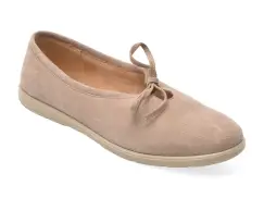 Balerini GRYXX bej, 9523, din piele intoarsa imagine