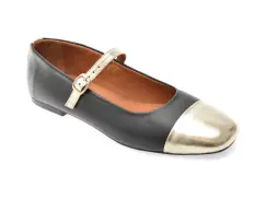 Balerini GRYXX negri, 2461, din piele naturala imagine