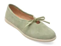 Balerini GRYXX verzi, 9523, din piele intoarsa imagine