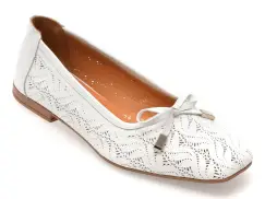 Balerini IMAGE albi, 2842870, din piele naturala imagine