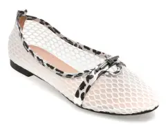 Balerini IMAGE albi, 4411581, din material textil imagine